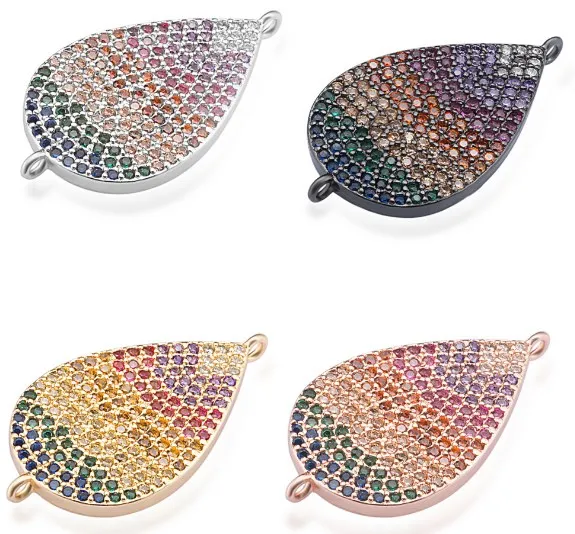 Мм лист капли воды микро проложить cz Циркон кубический цирконий бусины DIY медное