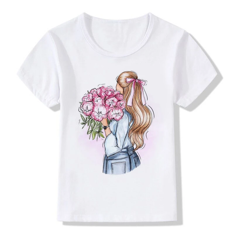 

Lucky Girl Children T-Shirts Summer Harajuku Tops Short Sleeve Boys Girls Clothing Casual Baby Kids Tees Girls Clothes 2021