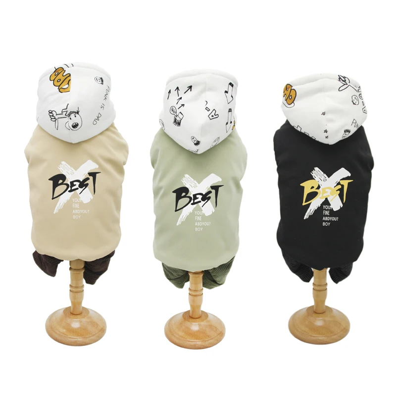 Лидер продаж ПЭТ одежда комбинезон Одежда с принтом в виде собак принт четыре