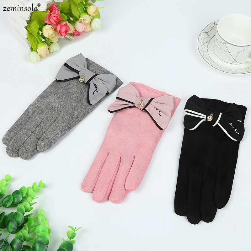 Новые модные женские перчатки с сенсорным экраном спортивные на открытом