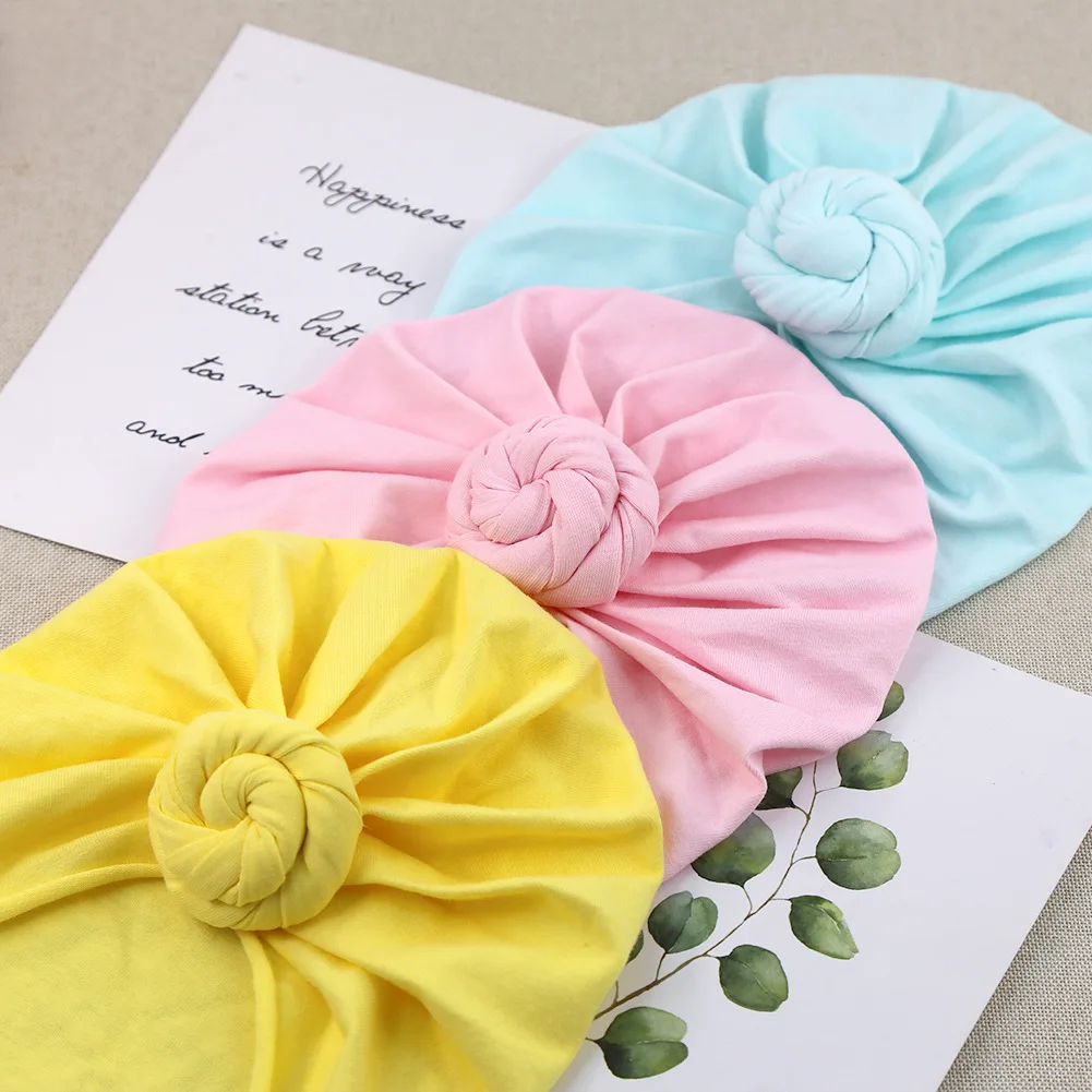 2020 New Solid Cotton Spiral Baby Hat 0-5T Newborn Infant Beanies Soft Toddler Baby Boys Girls Caps Children Hair Accessories