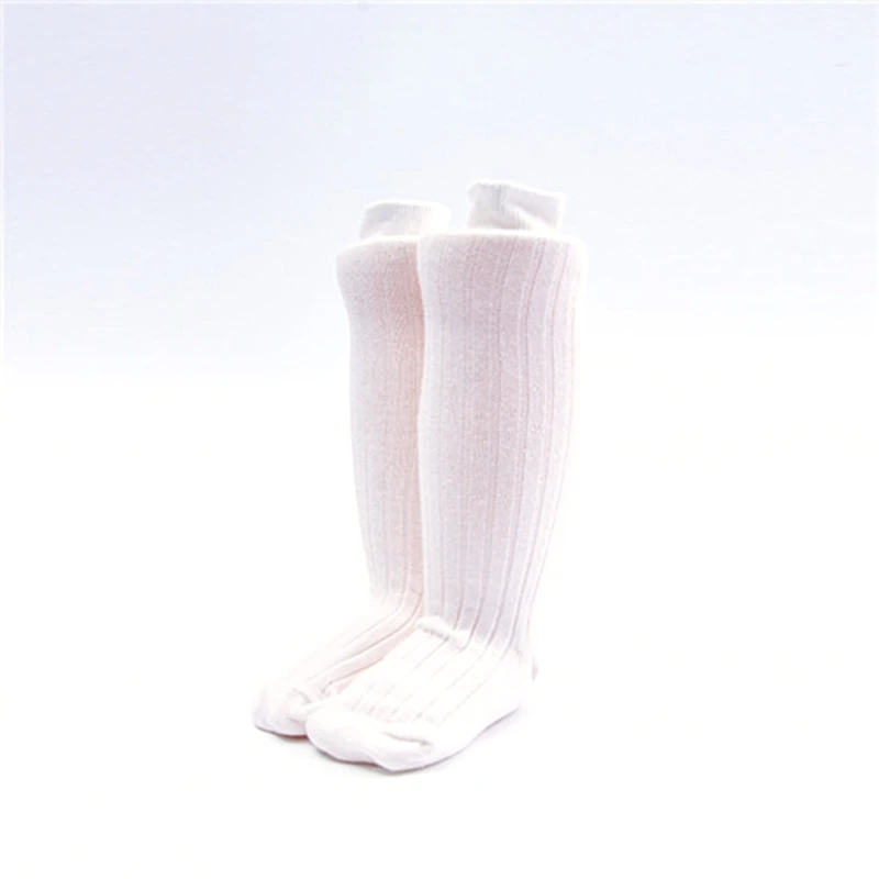 

6 Pair Solid Color Knee-Length Baby Girl Long Socks Children Striped Spring Winter Cotton Knee Socks Warm Fashion Socks