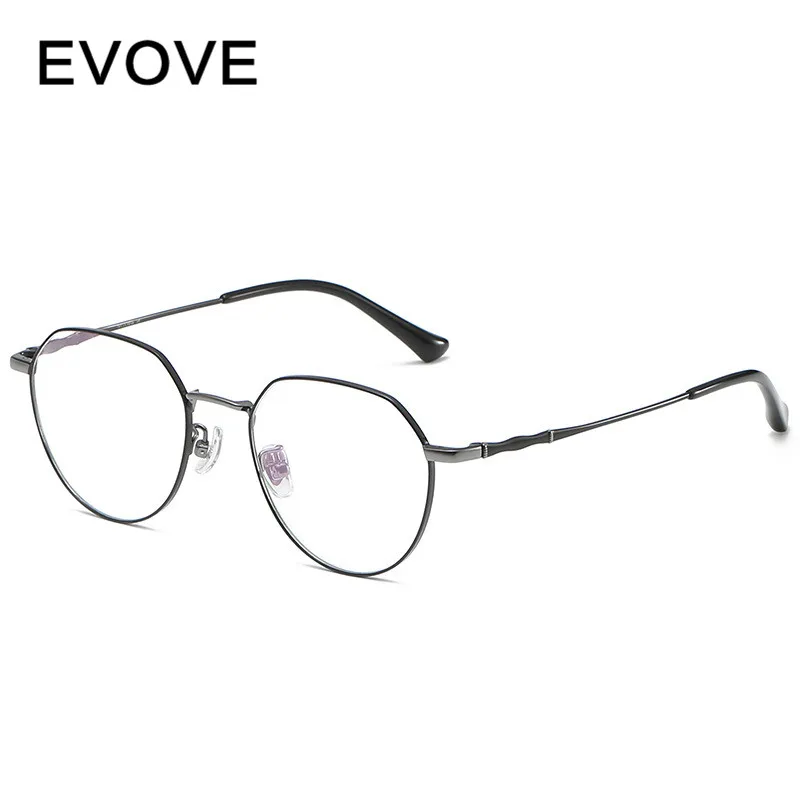 

Evove Titanium Glasses Frame Men Women Brand Ultra-light Eyeglasses Man Polygon Spectacles Eyewear for Optic Myopia Diopter Lens
