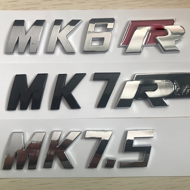 

3D Car Rear Trunk Emblem Sticker Decals For VW Golf 6 7 MK7 R RLINE MK7.5 Polo MK6 Jetta MK5 Body Badge Car Styling Accessories
