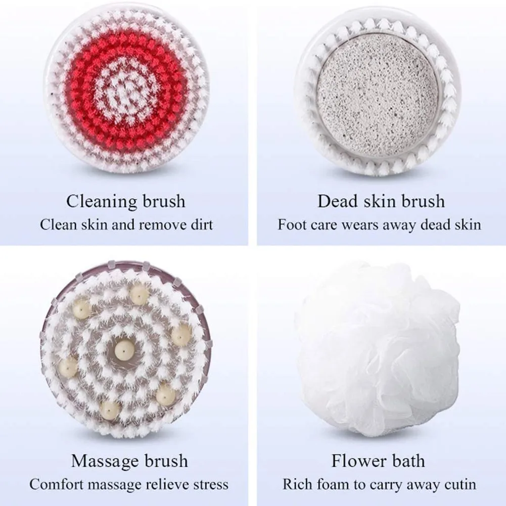 Электрическая вращающаяся Массажная щетка для душа ванны спа очистки