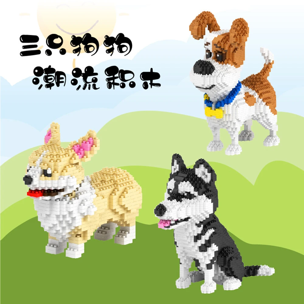 

Ideas Creator Expert HC MAGIC Manga Pet Mike Dog 9082 2525 PCS Moc Modular Bricks Model Mini Diamond Buliding Blocks art 3D Toys