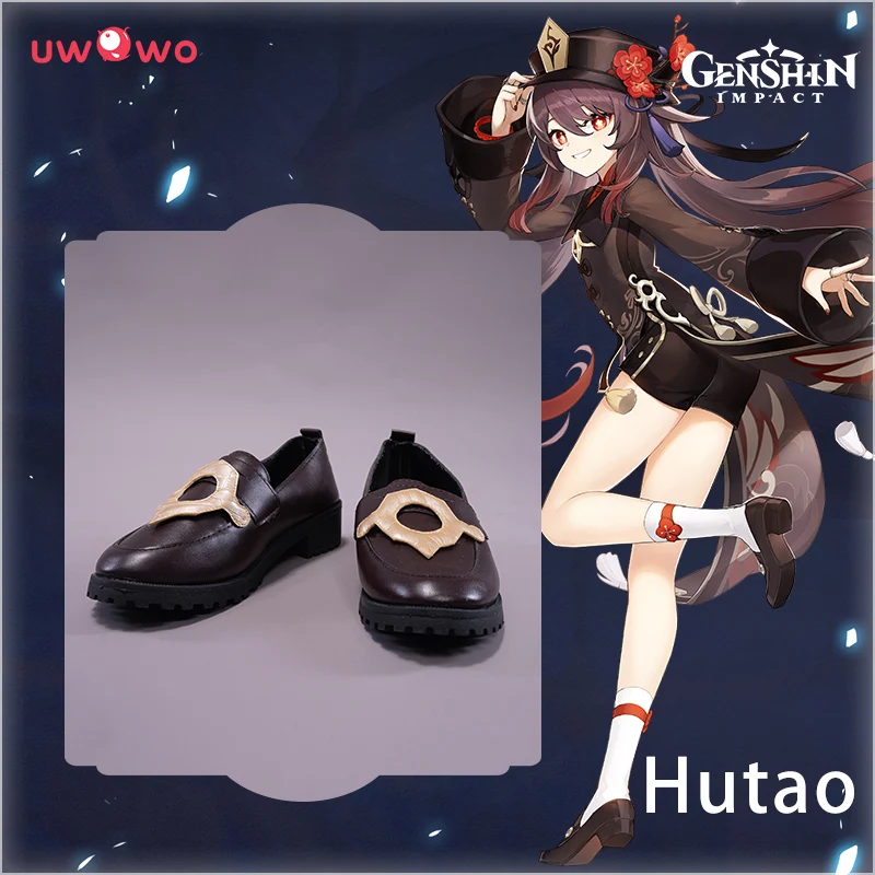 

UWOWO Genshin Impact Hutao/Обувь для костюмированной вечеринки; Карнавальная обувь Hu Tao; Обувь для девочек; Детские костюмы