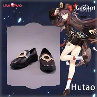 uwowo genshin impact hutao cosplay shoes carnival hu tao footwear foots