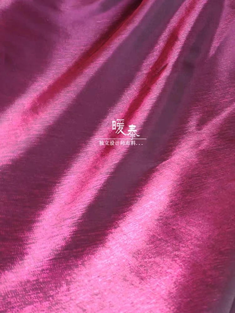 Mercerized Cotton Silk Satin Fabric Purplish Red DIY Decor Kongfu Suits Shirt Pajamas Cheongsam Evening Dress Designer | Дом и сад