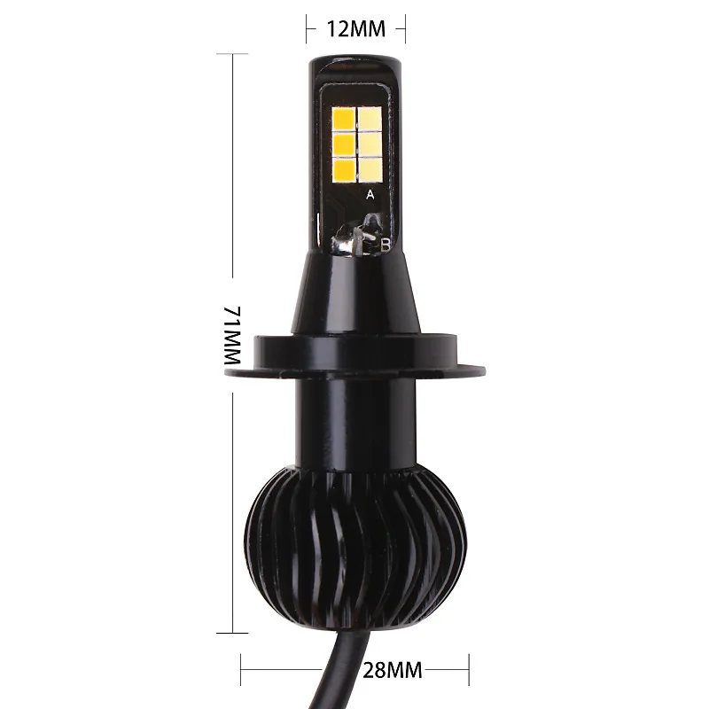 H7 светодиодный фонарь на переднюю лампу 3030 чип 12 в автомобильный Стайлинг