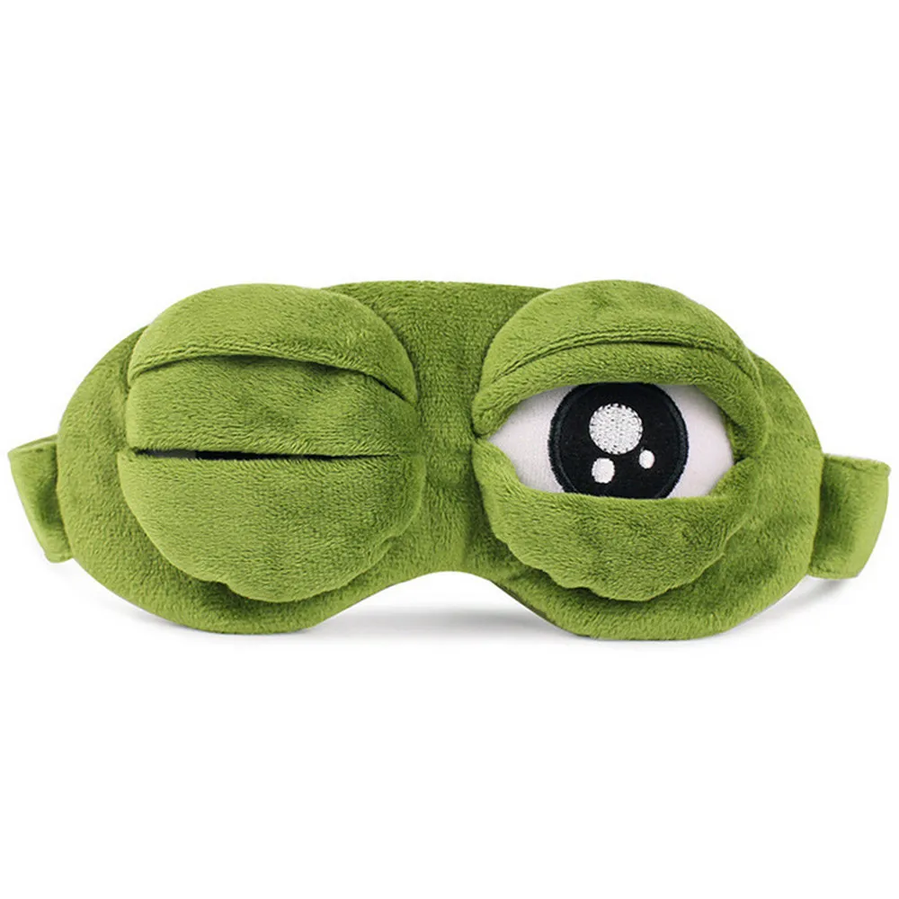 

Sleep Mask Cute Sleeping Eye Mask Plush Eye Cover Sleeping Mask 3d Frog Green Eye Band Rest Eyepatch Eye Blindfold#p3