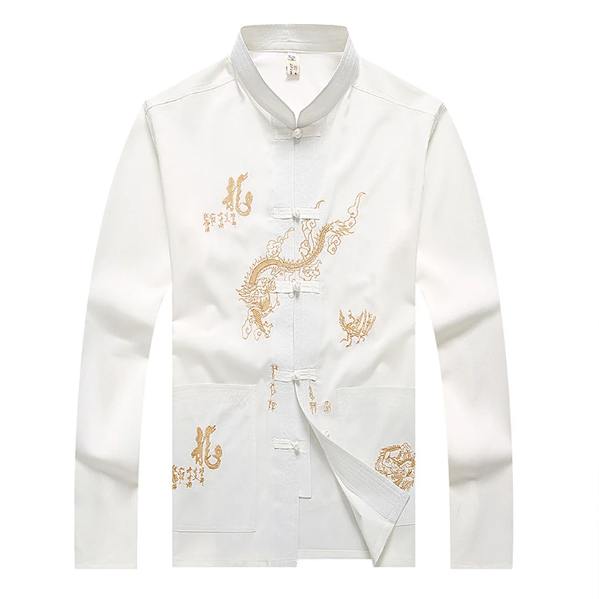 Похожие на новый год для мужчин Традиционный китайский стиль вышивка дракона с