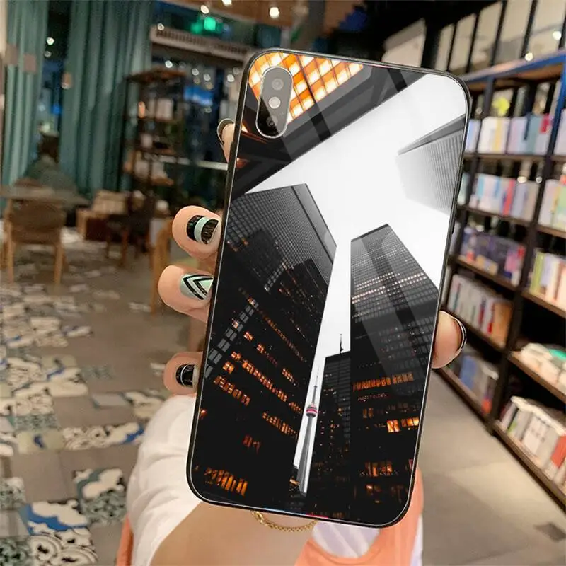 

NYC NEW YORK city Phone Case Tempered glass For iphone 5C 6 6S 7 8 plus X XS XR 11 PRO MAX