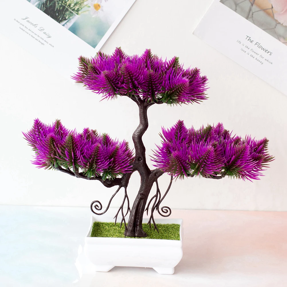 Искусственный бонсай Горшечное растение мини сосна гость приветствие домашний