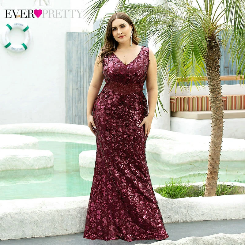 Блестящие вечерние платья русалки без рукавов с двойным v образным