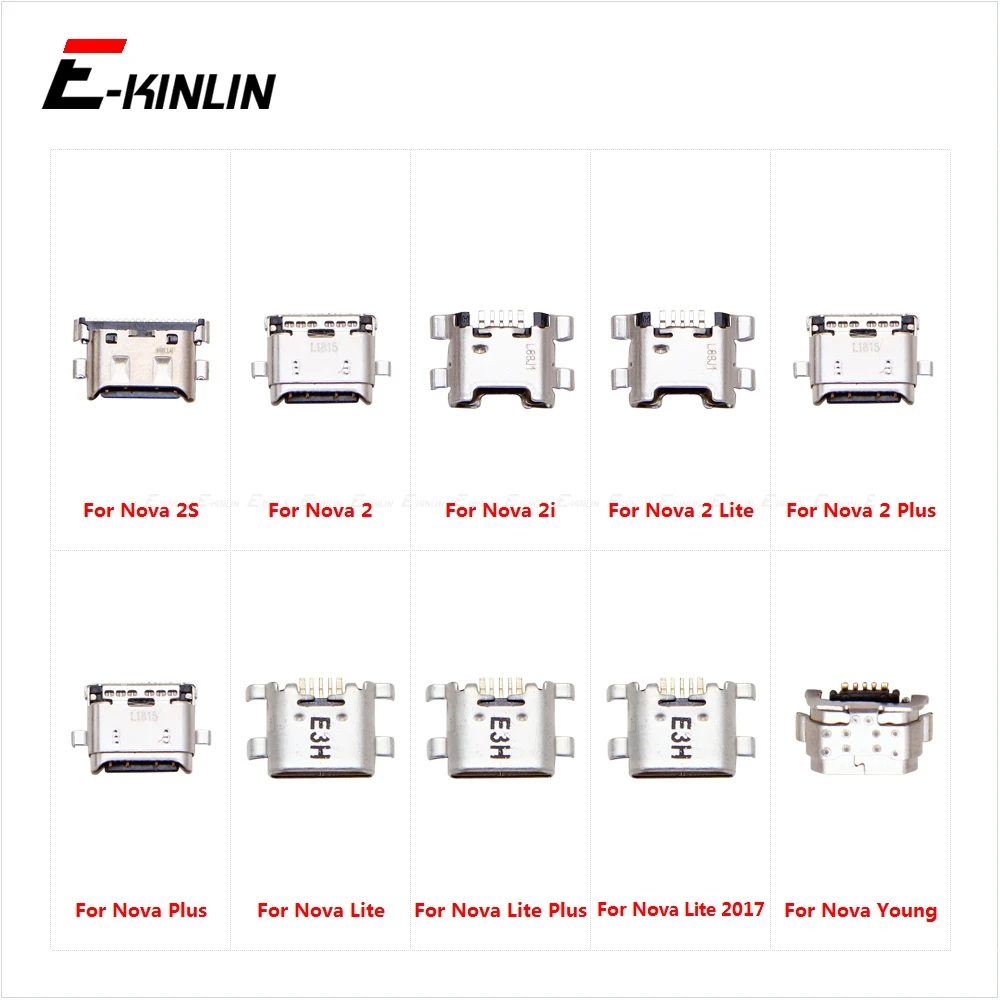 

USB Jack Connector Charging Dock Plug Port For HuaWei Nova 2S 2i 2 Lite Plus Young 2017 Micoro Type-C Charge Socket