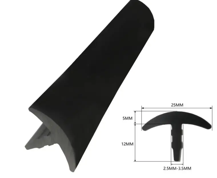 

2 M /5 M T-shaped rubber sealing strip for Used for gap Sound insulation, waterproof and dustproof sealing strip