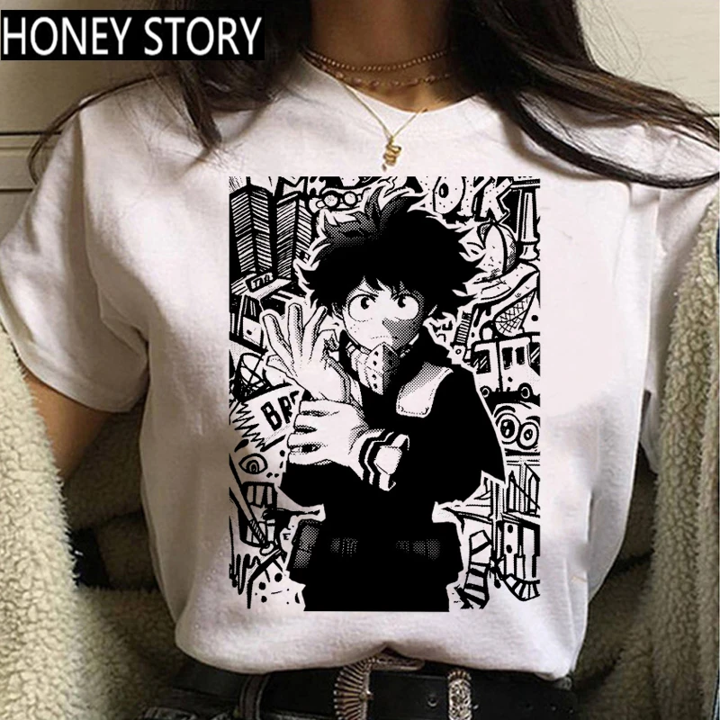 

My Hero Academia T Shirt Women Kawaii Cartoon Himiko Toga Graphic Tees Funny Anime Boku No Hero Academia T-shirt Unisex Female