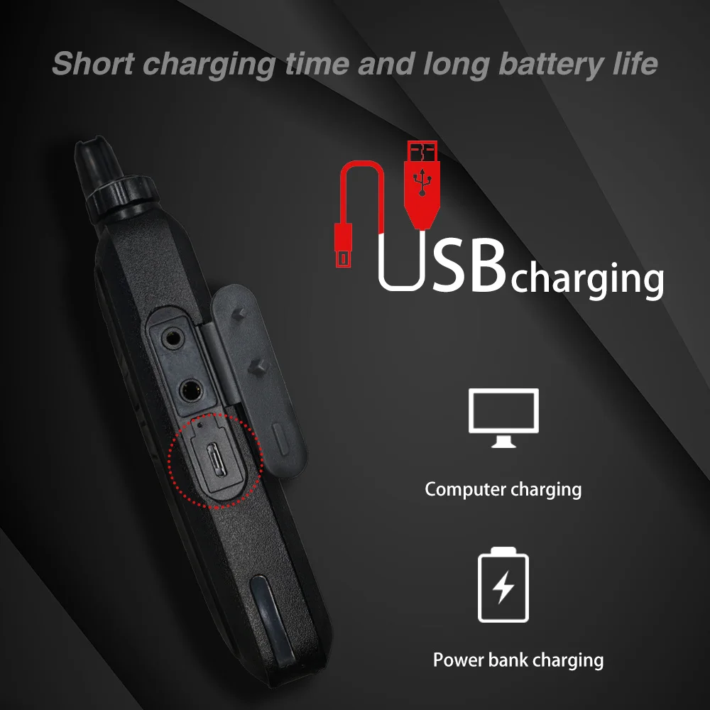 Mini interphone BF R5, bf-r5, portable FM transmitter, USB charging, CB, UHF, bf-888s, bf88s, two-way radio, 2 sets /