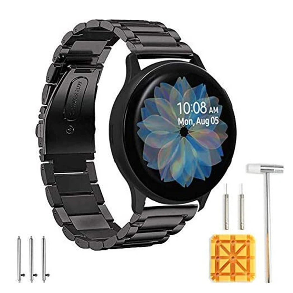 Ремешок сменный из нержавеющей стали для Samsung Galaxy Watch 46 мм 42 звеньевой браслет 20 22