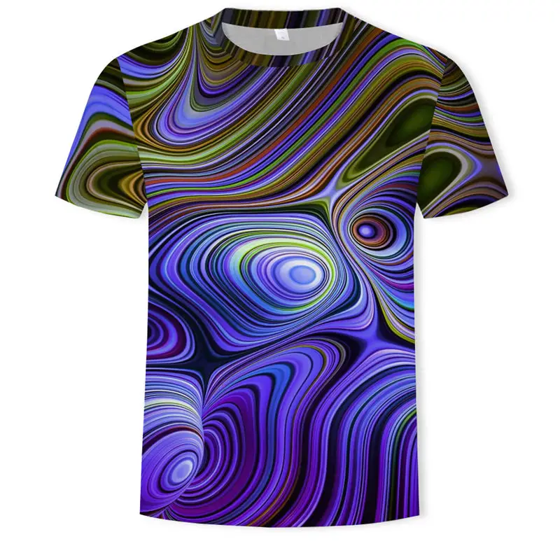 Женская и мужская футболка psychedelic летняя с 3d принтом высокое качество 2019|Мужские