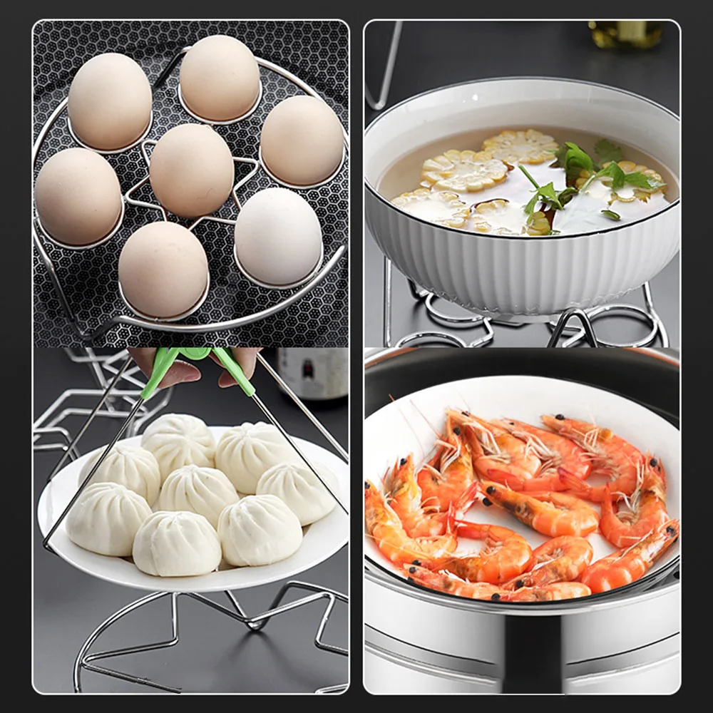 

Duty Multifunctional Egg Rack Trivet Rack Steam Rack Pressure Steamer Pot Pan Cooking Stand Stainless Steel Tool