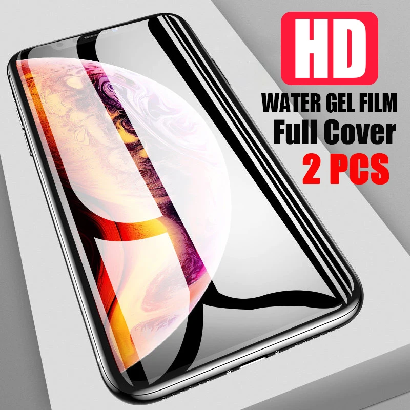 2 шт. Гидрогелевая Защитная пленка для экрана iPhone 8 7 6 6S Plus не стекло XS Max XR X