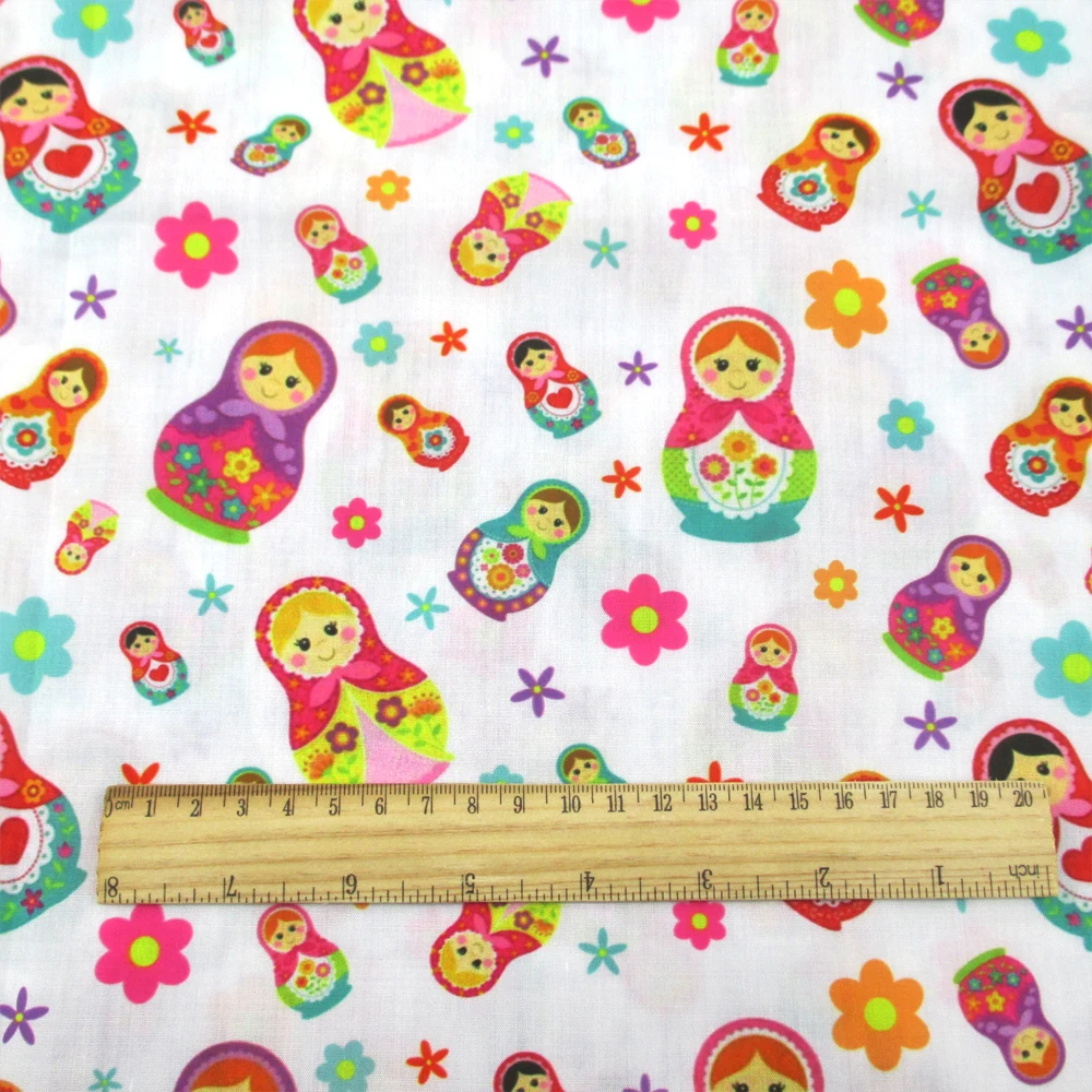 50*145 см полиэстер хлопок ткань мультфильм рыбья чешуя печать для ткани Дети