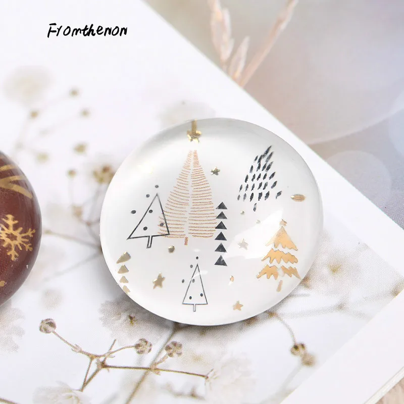 Рождественская белка стеклянные магниты белая доска большой палец детские