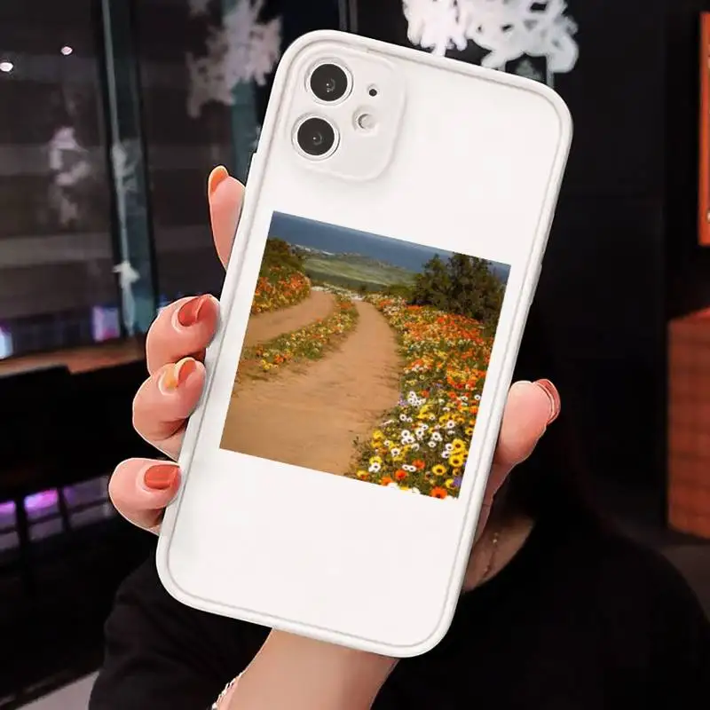 

Cottagecore Style Phone Cases Matte transparent For White iPhone 12 Mini 11 Pro XR XS Max 7 8 Plus X Back Cover