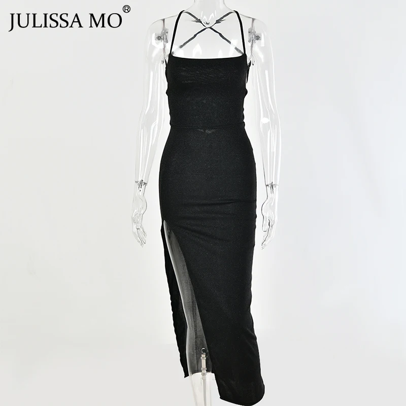 Женское Сетчатое платье JULISSA MO черное облегающее короткое с открытыми плечами и