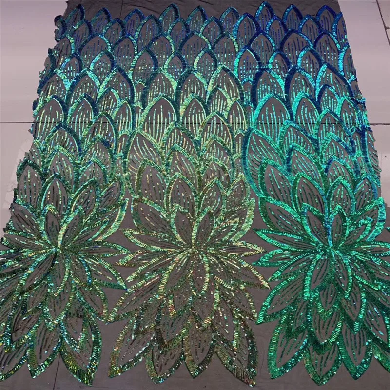 Новейшее нигерийское Тюлевое кружево 2019 зеленые блестки французская сетка