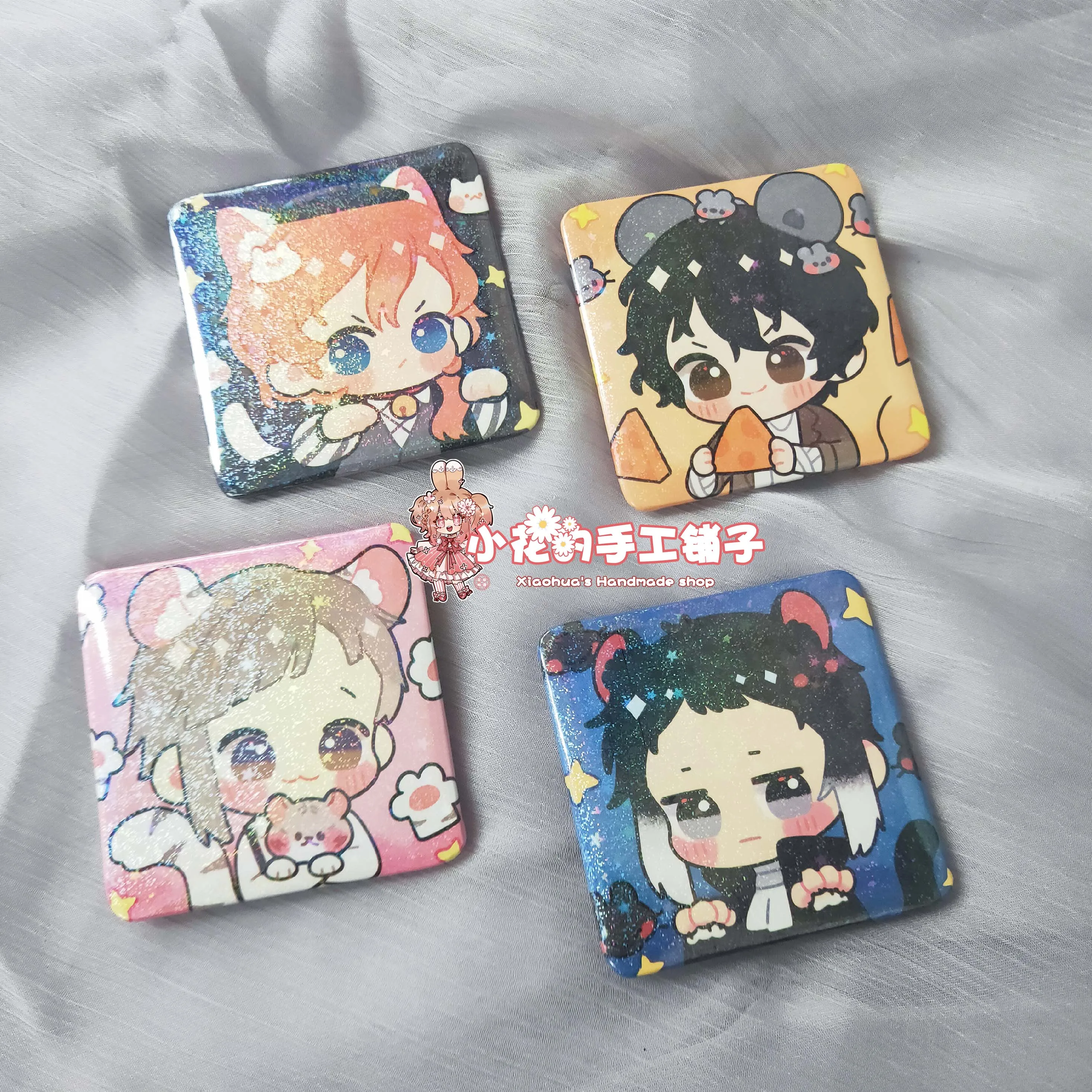 Брошь в стиле аниме бродячие псы акриловая брошь на пуговицах дазай Осаму