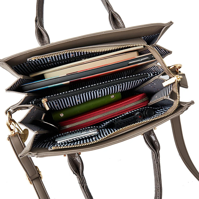 

Women'S Leather Bags Shoulder Bag Fashion Classic Elegant Women'S Handbags Multifunctional Messenger Bag Shopping Bag H045
