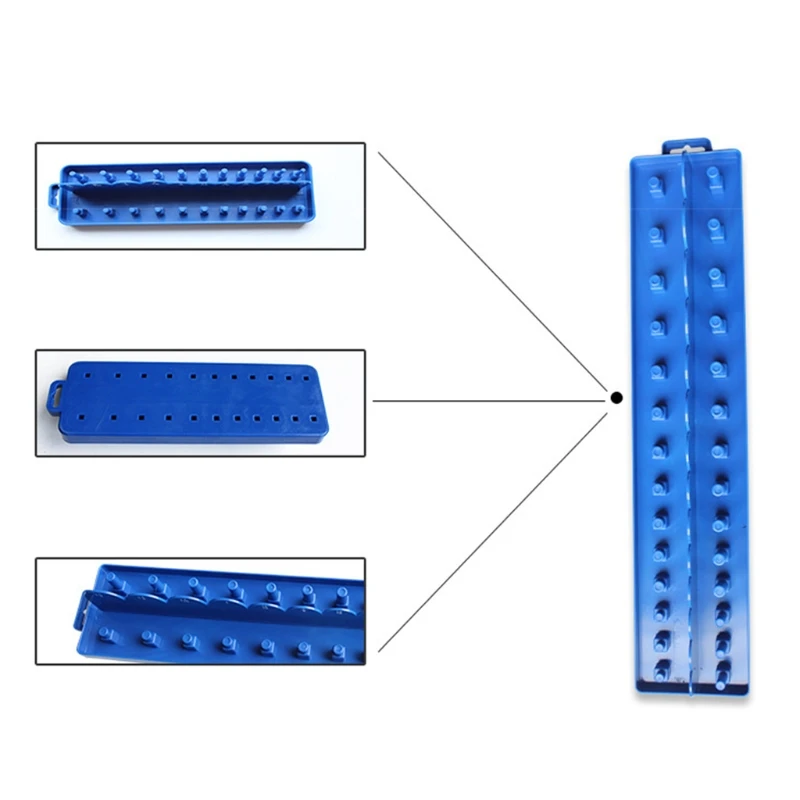 

1/4" 3/8" Straight Plastic Universal Sleeve Frame Storage Rack for Socket Tools Drive Rail Bracket Wall Holder Wrench