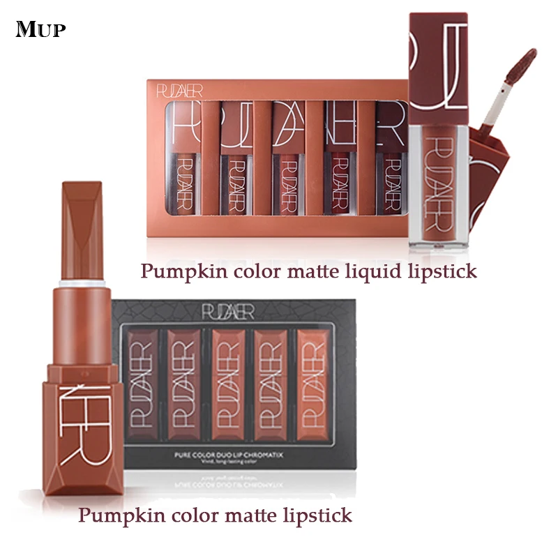 5 шт./компл. вампирский стиль помада цвета тыквы Стойкий матовый