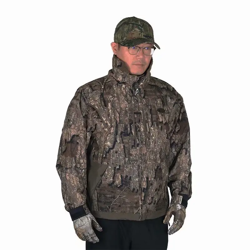 Зимняя мужская камуфляжная ветровка для альпинизма охоты сохраняющая тепло
