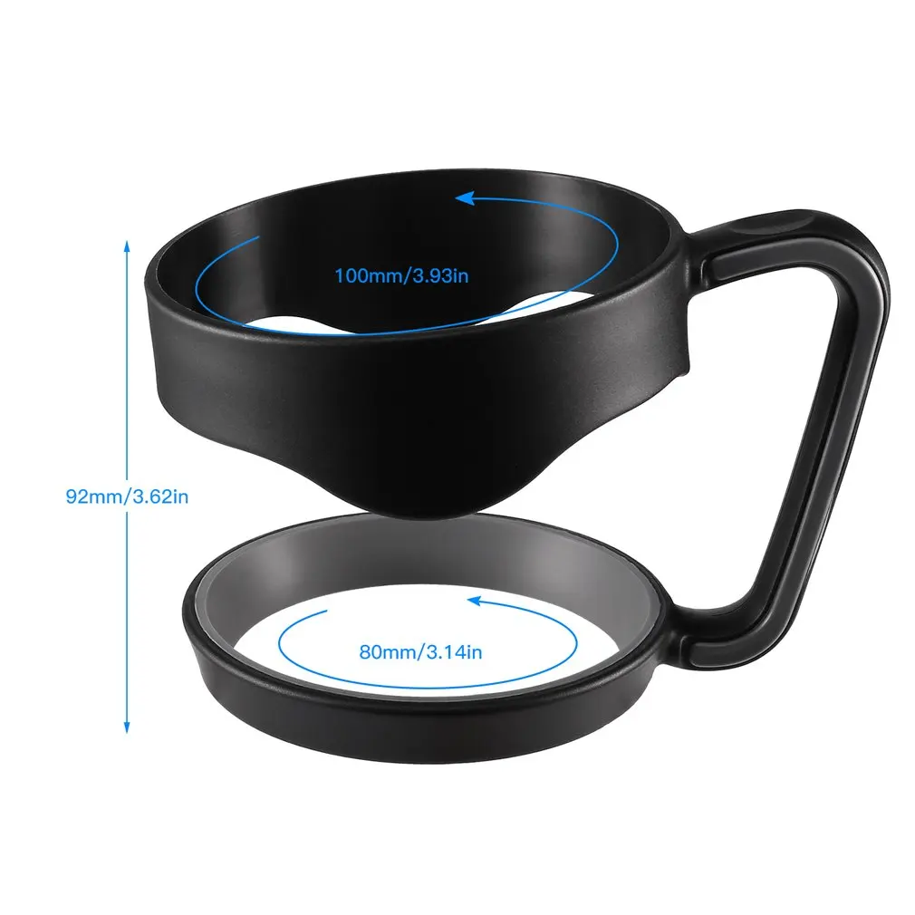 Черный + серый ручной держатель пластиковые чашки ручка для YETI 30 унц. Rambler Tumbler