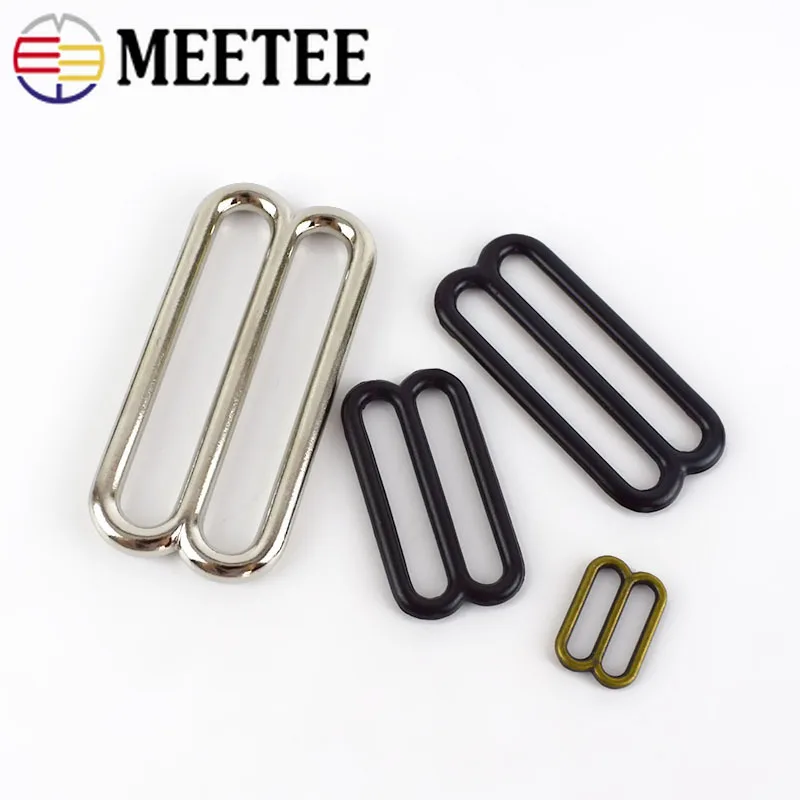 Meetee 5/10 шт. 14-50 мм металлический-хомут с круглым воротником для мальчиков и девочек Тройная Пряжка бюстгальтера кольца Ползунки ремешок настроить пряжку застежка пошив одежды «сделай сам» аксессуар