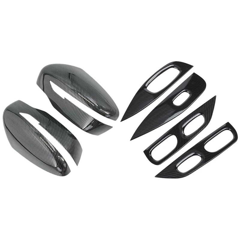 

2 шт., автомобильная накладка на зеркало заднего вида из углеродного волокна