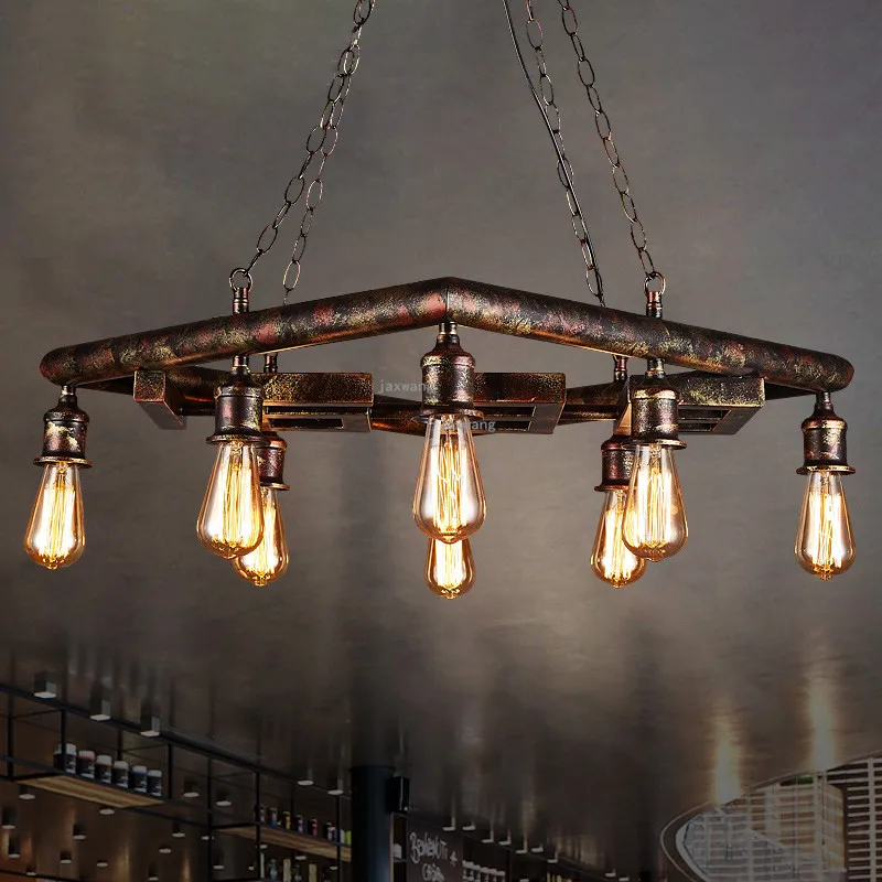 Американский стиль светодиодный светодиодные люстры канделябры бар промышленные светильники ресторан ретро люстра Лофт подвесной светильник