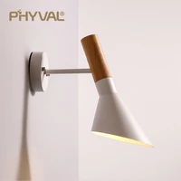 nodric wooden wall lamps modern iron wall lights creative led wall sonce light for bedside bedroom kicthen fixtures blackwhite