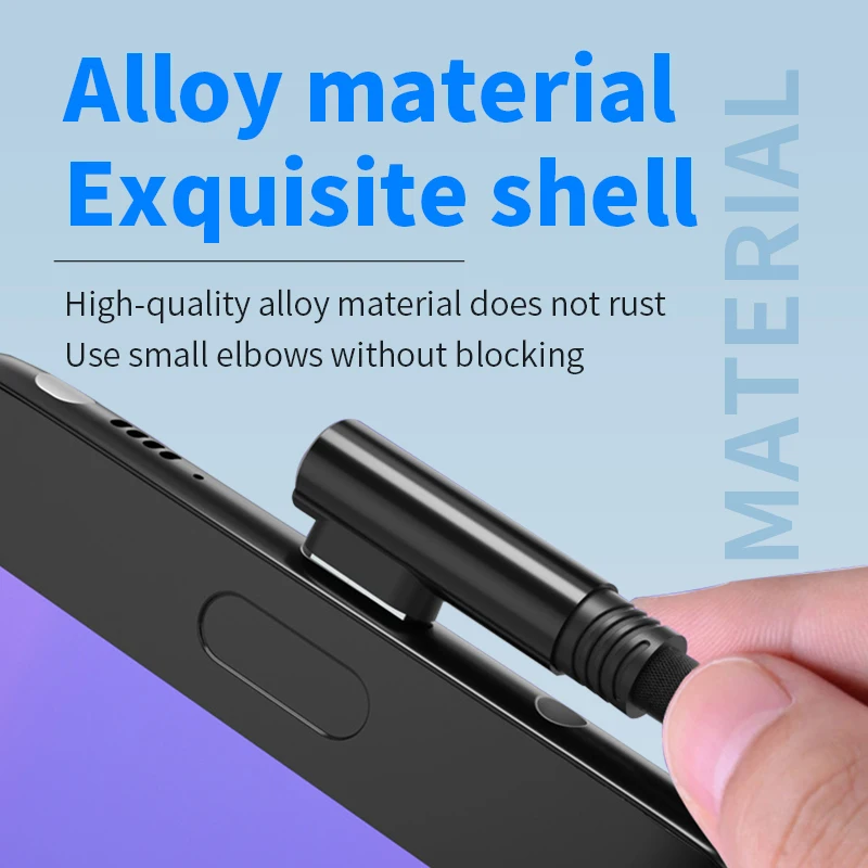 Кабель для передачи данных Type-c Micro USB кабель двойной 90 градусов под прямым углом