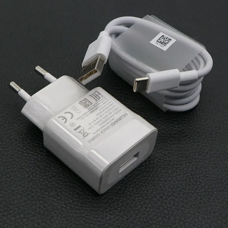 Оригинальное быстрое зарядное устройство Huawei 18 Вт 9 В 2 А USB кабель типа C адаптер