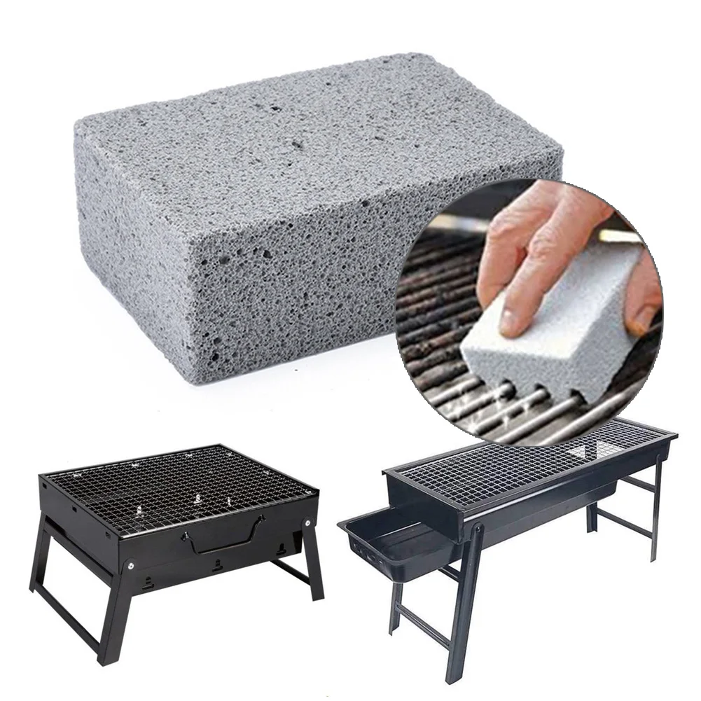 

BBQ Grill Cleaning Brick Block Barbecue Cleaning Stone BBQ Racks Stains Grease Cleaner BBQ Tools Kitchen Gadgets decorates