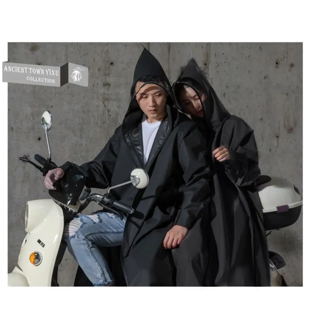 Непромокаемый плащ из ЭВА для женщин и мужчин пончо на молнии с капюшоном