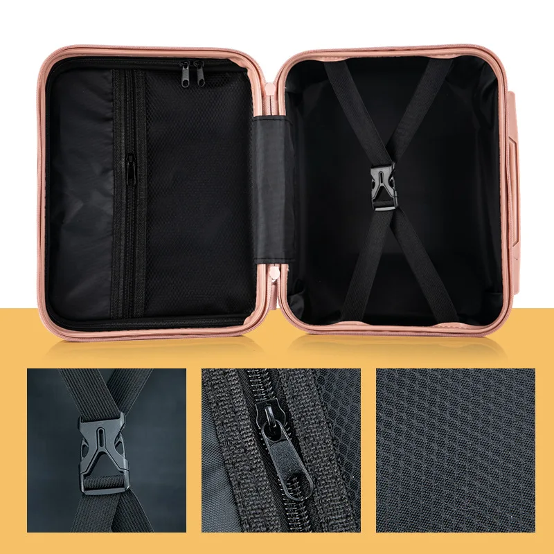 

Women Cosmetic Suitcase 14 Inch Portable Make Up Storage For Girls PC Korean Version Cosmetic Case Luggage Travel Large Capacity