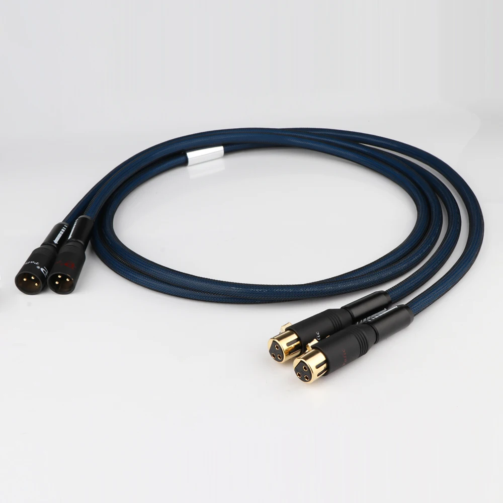 

Preffaire 99.998% silver plated XLR cable hifi audio XLR female to XLR male interconnect cable Hi-end XLR balance cable