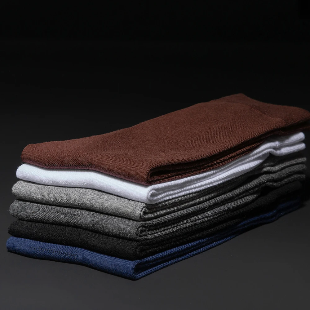 Men's Socks Black White  5 Pairs New Brand Breathable Deodorant Business Dress Long Socks Male High Quality Gifts