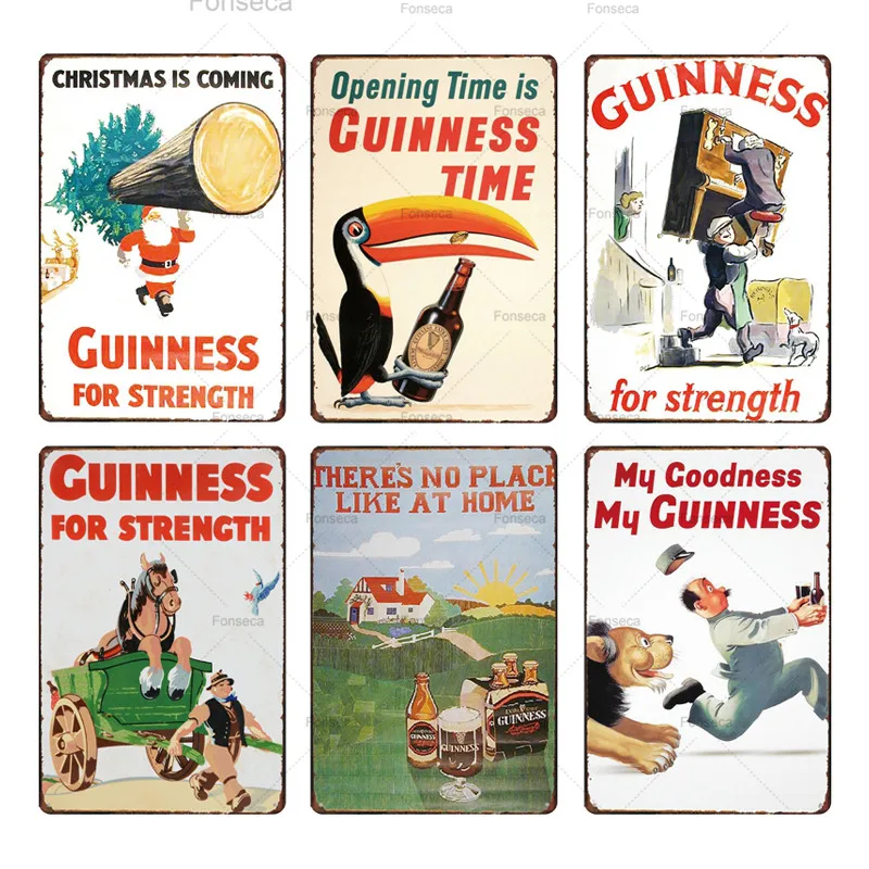 Guinness Винтаж для Streength прекрасный день металлическое олово знак доски Ретро